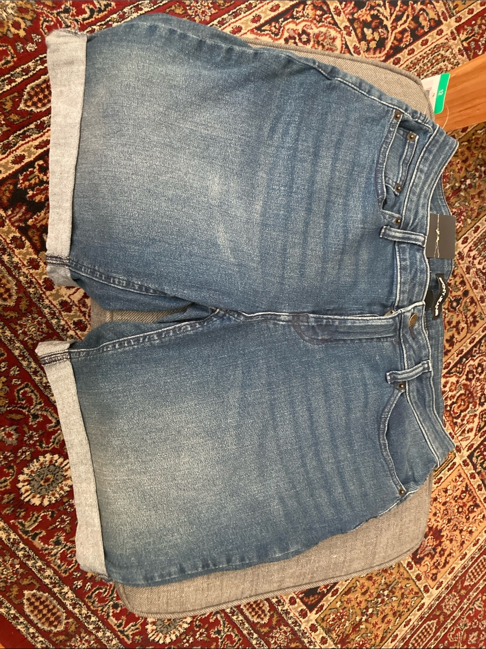 DKNY Blue Denim Cuffed Women's Shorts